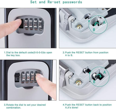 4 digits Key safe Box