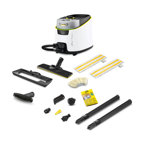 Kärcher Steam Cleaner SC 5 Deluxe Signature Line, VapoHydro function, Steam pressure: 4bar, Heating time: 3min, Cleanable area: 130 m², Tank: 1,3l, Accessories, Floor Cleaning Set