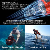 Sublue Vapor Pump-Jet Underwater Scooter 3 Gear Speed 60 Minutes 10km/h 21kgf for Free Diving Scuba Diving Snorkeling Recreational Toys for Yachts and Boats