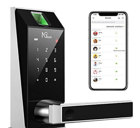 NGTeco AL20 Smart Fingerprint Bluetooth Touchscreen Door Lock