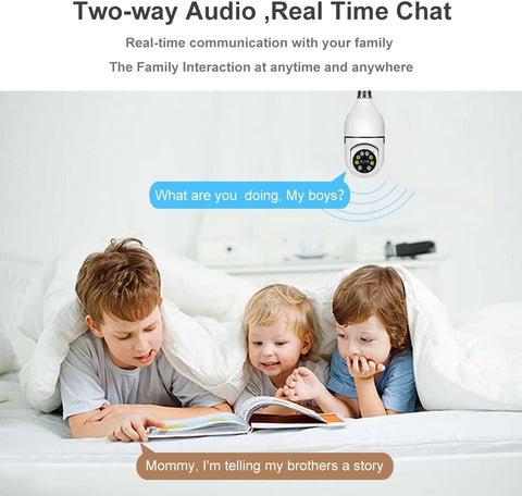 Panorama Wi-fi Light Bulb Security Camera Outdoor 2.4G WiFi 1080P Smart