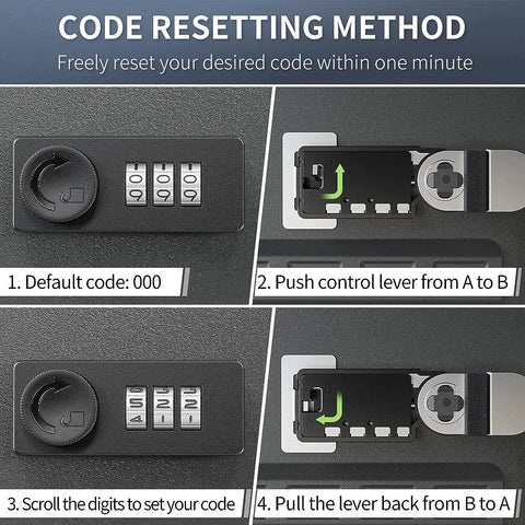 Uniclife 48/60/100 Key Steel Key Cabinet with Combination Lock Wall Mounted Key Organizer with Resettable Code Digital Security Box