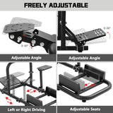 Dardoo Adjustable Steering Wheel Stand with Seat Frame Compatible with Logitech G25 G27 G29 G920 G923 Fanatec Thrustmaster T150 T300RS T500R Racing Gaming Simulator Cockpit for PS4 Xbox PC