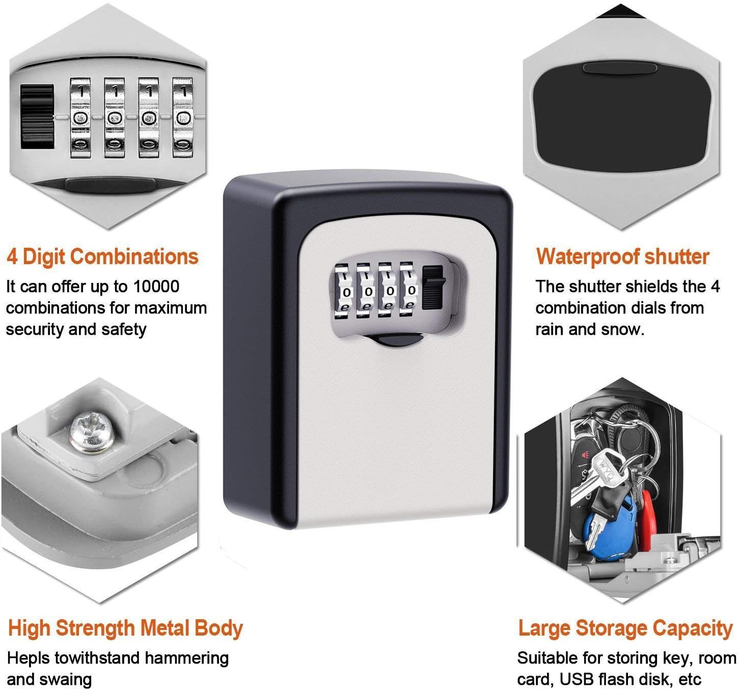 Storage Function Lock Set 4 Digit Keys Storage Lock Box – Kurnia.net