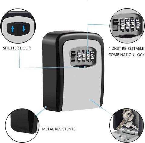 4 digits Key safe Box