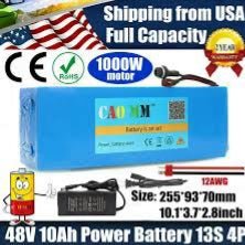 48V 10Ah Lithium Li-ion Battery Ebike Electric Bicycles 750W 1000W Motor Scooter