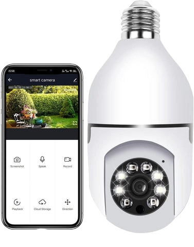 Panorama Wi-fi Light Bulb Security Camera Outdoor 2.4G WiFi 1080P Smart