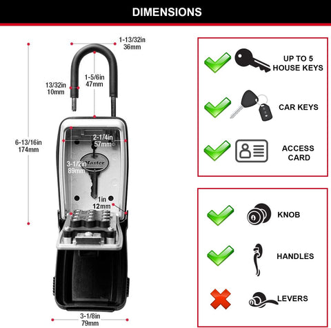 Master Lock Portable Key Safe [Reinforced Security]