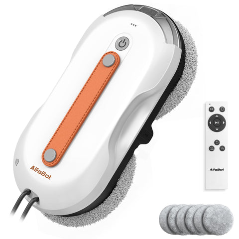 AlfaBot X7 Pro Window Cleaning Robot, Double-Sided Spray Technology, Intelligent Navigation, Automatic Glass Cleaning