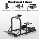 Dardoo Adjustable Steering Wheel Stand with Seat Frame Compatible with Logitech G25 G27 G29 G920 G923 Fanatec Thrustmaster T150 T300RS T500R Racing Gaming Simulator Cockpit for PS4 Xbox PC