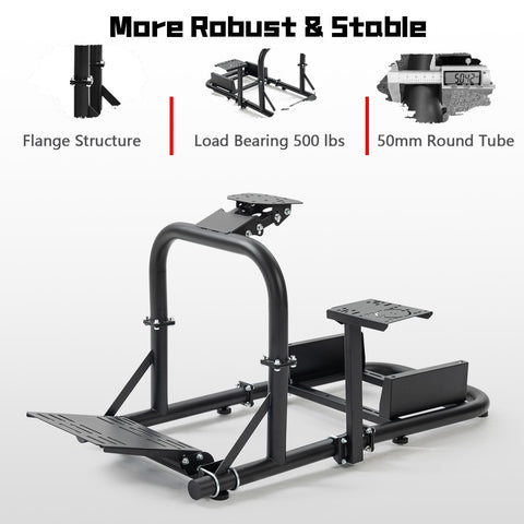 Dardoo Adjustable Steering Wheel Stand with Seat Frame Compatible with Logitech G25 G27 G29 G920 G923 Fanatec Thrustmaster T150 T300RS T500R Racing Gaming Simulator Cockpit for PS4 Xbox PC