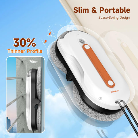 AlfaBot X7 Pro Window Cleaning Robot, Double-Sided Spray Technology, Intelligent Navigation, Automatic Glass Cleaning
