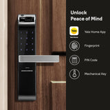 Yale YDM 4109 Smart Door Lock with Biometric, Pin, Mechanical Keys & App Enabled Access, Bluetooth & WiFi Optional