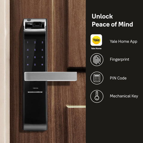 Yale YDM 4109 Smart Door Lock with Biometric, Pin, Mechanical Keys & App Enabled Access, Bluetooth & WiFi Optional