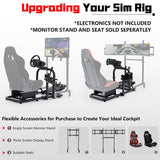 Dardoo Adjustable Steering Wheel Stand with Seat Frame Compatible with Logitech G25 G27 G29 G920 G923 Fanatec Thrustmaster T150 T300RS T500R Racing Gaming Simulator Cockpit for PS4 Xbox PC