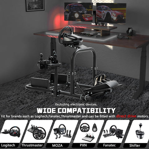 Dardoo Adjustable Steering Wheel Stand with Seat Frame Compatible with Logitech G25 G27 G29 G920 G923 Fanatec Thrustmaster T150 T300RS T500R Racing Gaming Simulator Cockpit for PS4 Xbox PC