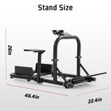 Dardoo Adjustable Steering Wheel Stand with Seat Frame Compatible with Logitech G25 G27 G29 G920 G923 Fanatec Thrustmaster T150 T300RS T500R Racing Gaming Simulator Cockpit for PS4 Xbox PC