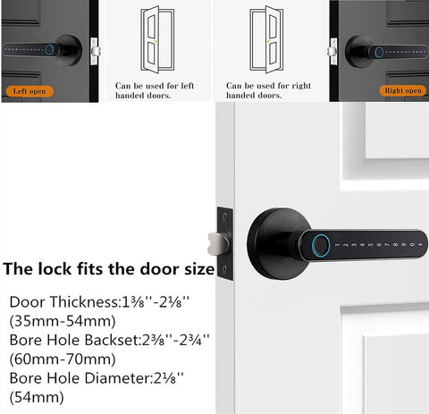 Fingerprint smart Door Lock +password +Tuya app remote + bluetooth wifi gateway