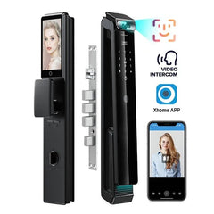 Golens X94 Luxury Stylish Smart Lock, Digital Door Lock 3D Face Recognition, On Demand Video Intercom & on Demand Wi - Fi Remote Unlock Using App, Fingerprint, RFID Card, PIN, Key (2 Year Warranty) - Kurnia.net