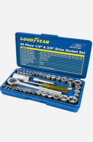 Good Year Socket Driver Wrench Set (1/4in & 3/8in, 40 Pieces)