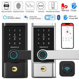 HEANTLE Smart Lock With Fingerprint & IC Fobs Black