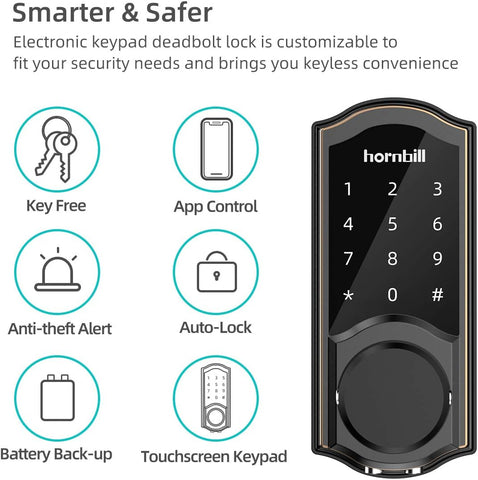 Hornbill Smart fingerprint Lock Front Door