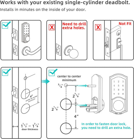 Hornbill Smart fingerprint Lock Front Door