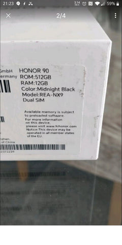 Honor 90 512gb, 12gb Ram, 200 Megapixel Camera. Midnight Black