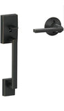 Schlage FE285 CEN 622 LAT Century Front Entry Handleset with Latitude Lever, Lower Half Grip, Matte Black