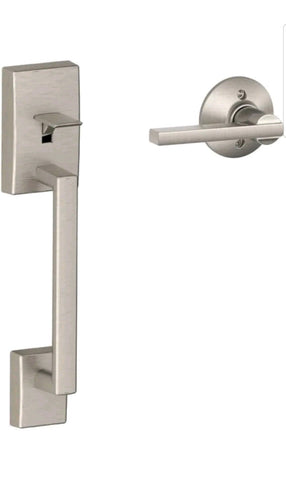 SCHLAGE LOCK FE285 CEN 619 LAT Century Front Entry Handle Latitude Interior Lever (Satin Nickel)